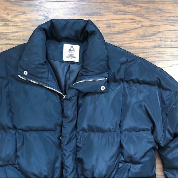 UNIF x Urban Outfitters • Certa Quilted Black Jacket puffer cropped oversized - Picture 3 of 11